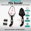 1Pair Motorcycle Rearview  Side Mirrors For Suzuki DL650 DL1000 V-Strom GSR400 GSR600 GSR750 SFV650 Gladius SV400 SV650   SV1000