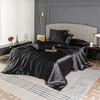 High Quality Bedding Set Skin Friendly Satin Quilt Cover Single Double Full Queen Solid Color Duvet Cover