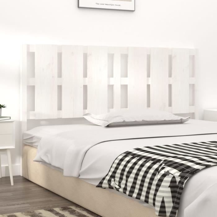 VidaXL Tête de lit Blanc 185,5x4x100 cm Bois massif de pin 818006