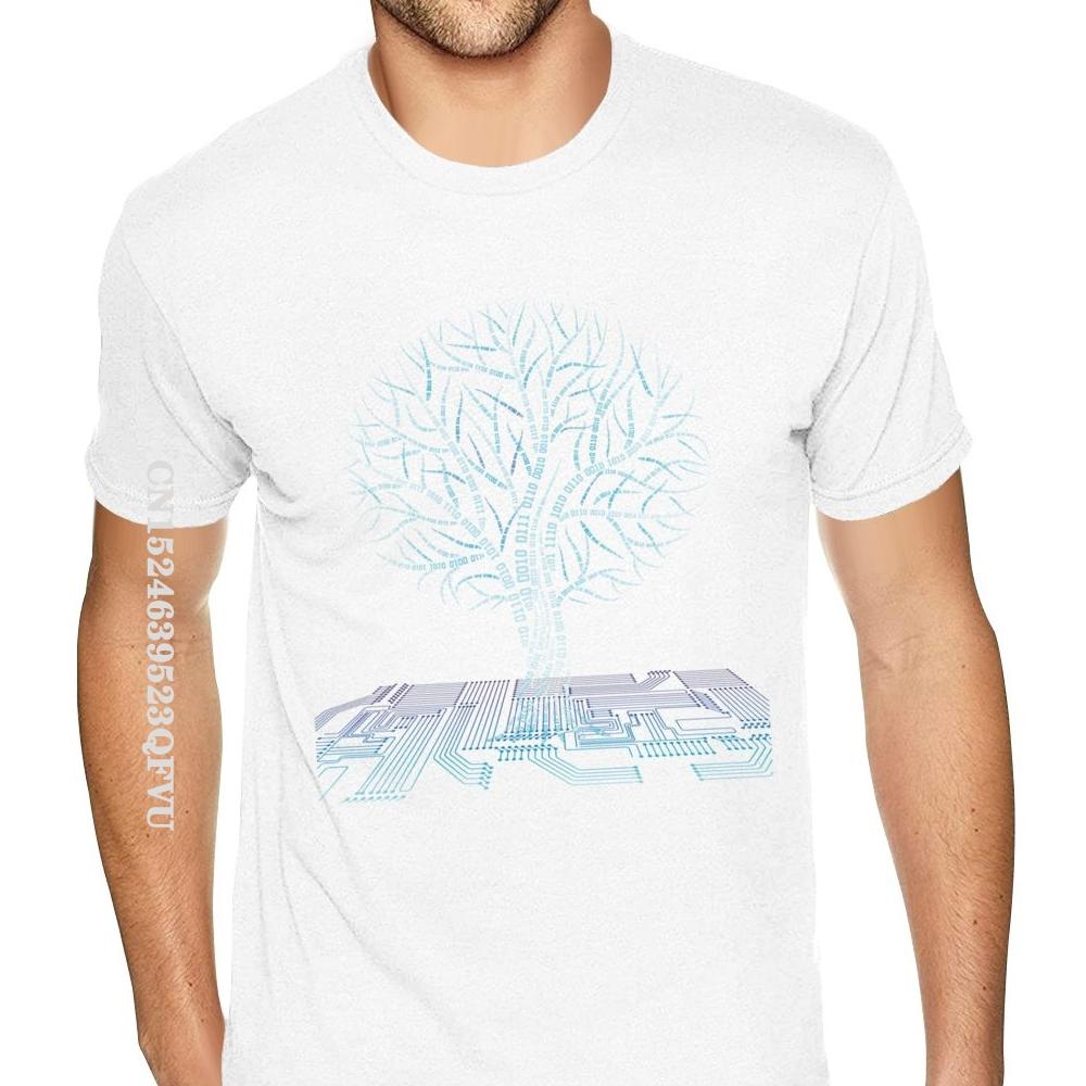 Футболка для программирования с двоичным деревом, мужская, с графическим принтом, на заказ, оверсайз, аниме, мужская, из мягкого хлопка, с круглым вырезом, футболки, дропшиппинг S