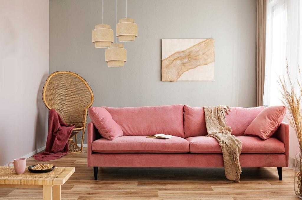 Hanging Lamp, Ceiling Chandelier, Lampshade, Boho Juta