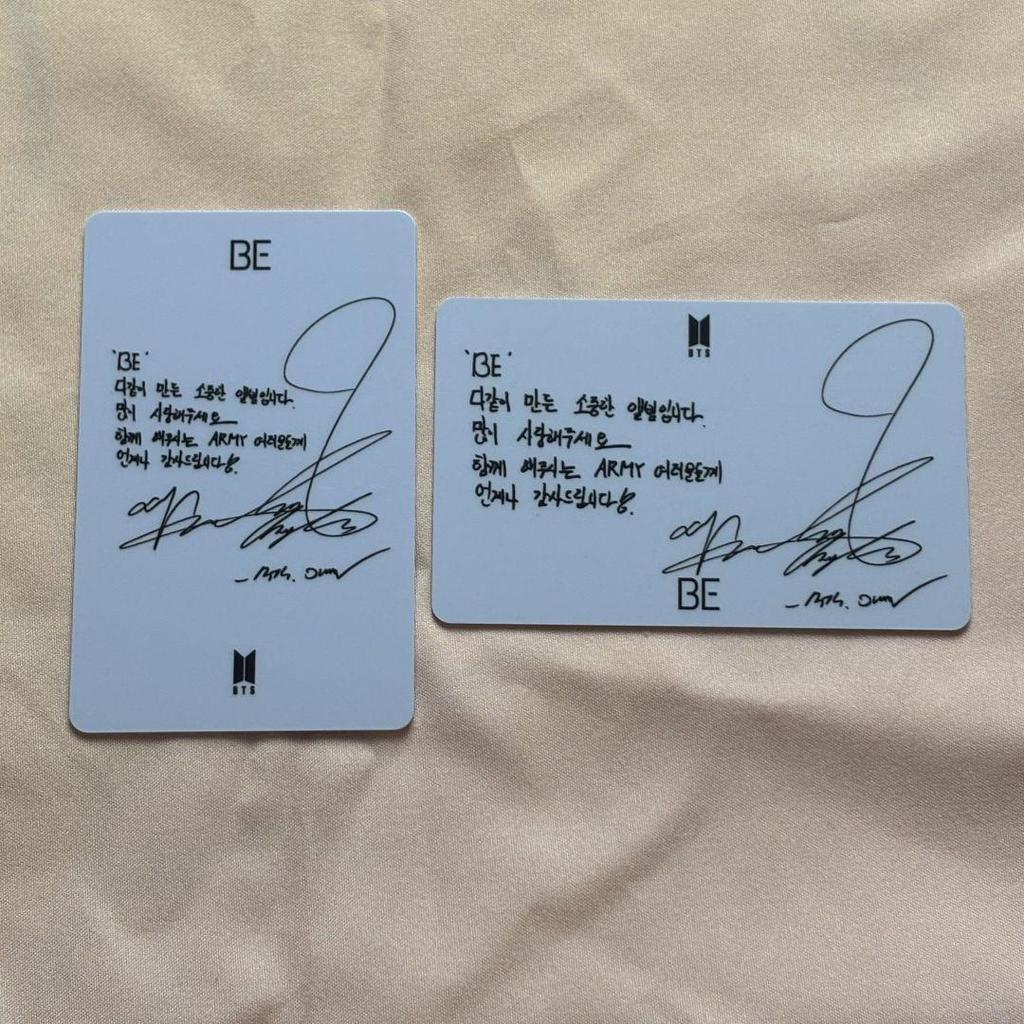 [USED] BTS BE JIMIN Jimin Unreleased Lucky Drop Korean Trading Cards (2 Cards)