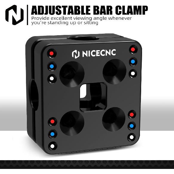 NICECNC 12MM GPS Holder Bar Clamp Compatible With Yamaha Tenere 700,Super Tenere XTZ1200 14-22,R1200 1250 GS And GSA 14-22,Aprilia Tuareg 660-