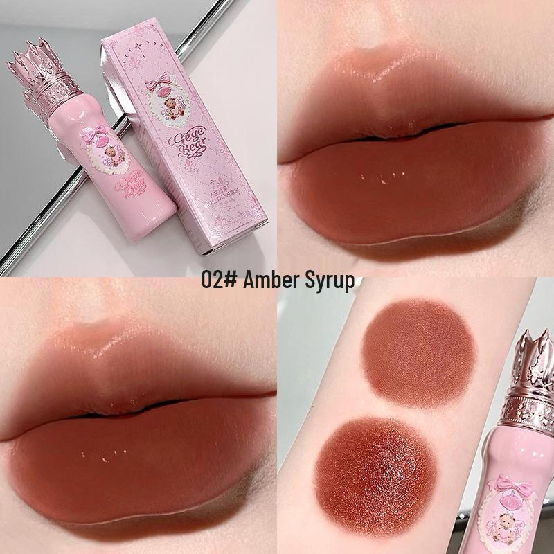 Gegebear Seidenvelours Lippen-Schlamm: Langanhaltender, Antihaftender, Aufhellender Lipgloss.