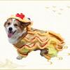Plush Pet Clothes Polyester Chinese Style Pet Costume New Warm Winter Outfits  Visiting Clothing