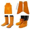 Split Cow Leather Welding Cover for Welding and Metal Cutting, Stitched Workshop Wear for Hot Debris and Heat Contact