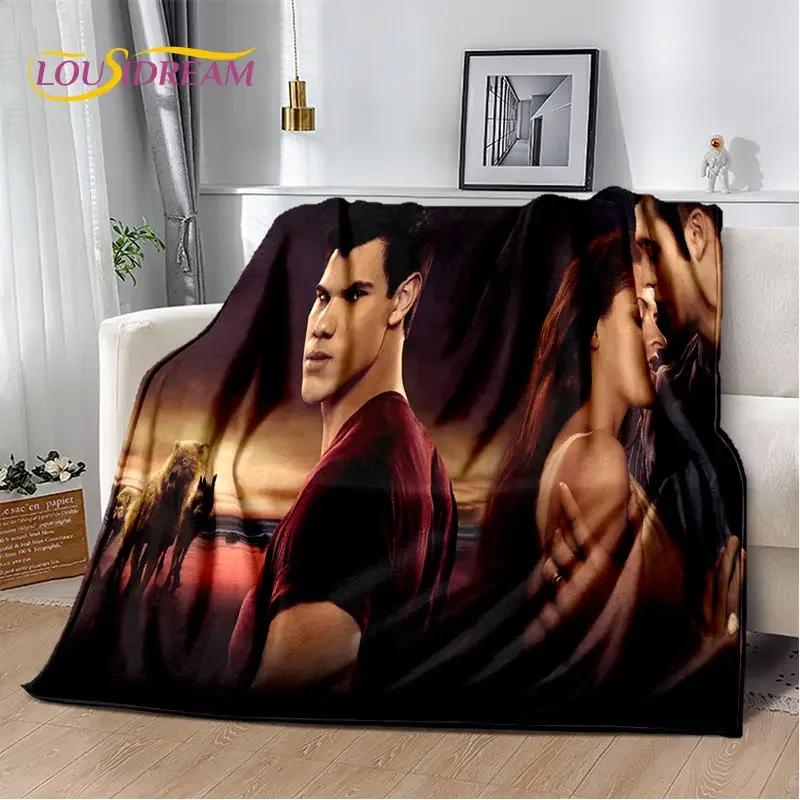 Die Twilight Saga HD-bedruckte weiche Plüschdecke, Flanelldecke, Überwurf, Decke für Wohnzimmer, Schlafzimmer, Bett, Sofa, Picknick, Abdeckung für Kinder