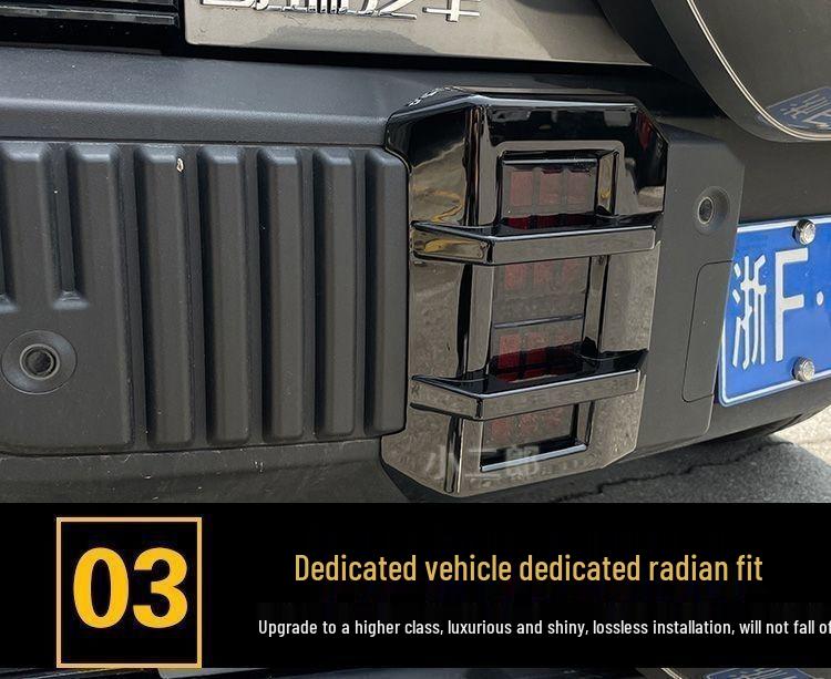 Jietu Traveler Front & Rear Fog Light Decorative Frame: Mecha Upgrade for Cool Car Accessories