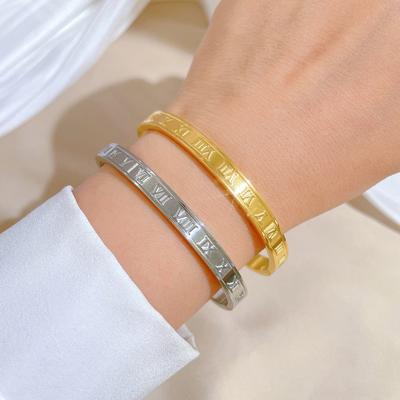 European And American Light Luxury Bracelet Minimalist Retro Fashion Stainless Steel Jewelry