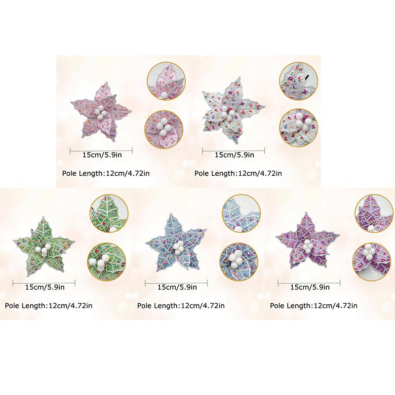 1PC Decorations Atmosphere Fabrics Flower Arrangements Christmas Flowers Christmas Velvet Fur Ball Simulations Ornaments Festival