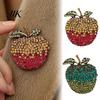 Dekorative Legierung Schmuck Strass Frucht Brosche Anstecknadel für Damen, Form Revers Retro Pin, Bekleidungszubehör Hochzeitsfeier Abschlussball