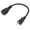 1 Fuß Nema 5?15P zu 5?20R Stromkabel 16AWG Schwerlast 15A Haushaltsstecker auf 20A T-Klingen-Adapter