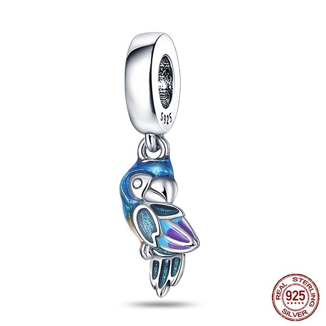 Fashion 925 Silver Colorful Butterfly Dragonfly Hummingbird Spring Series Charms Beads Fit Fasion 925 Bracelet Jewelry