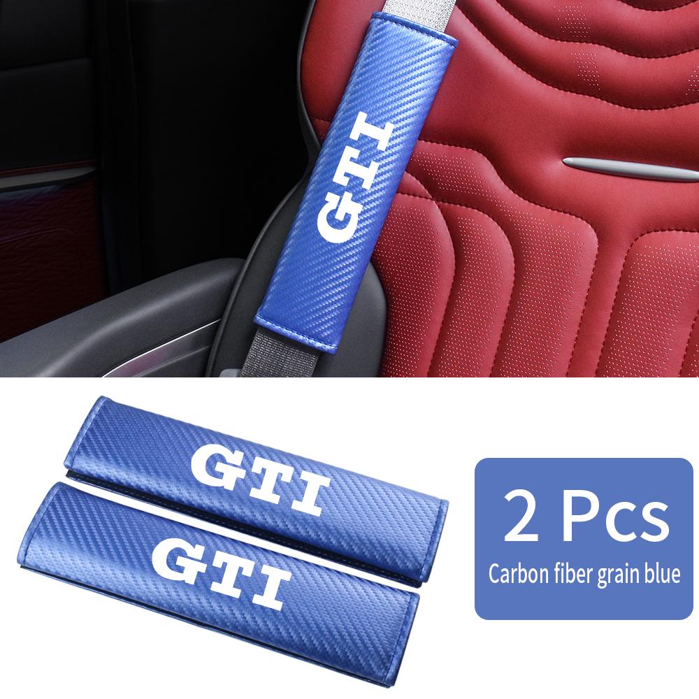 2026 Hot Sticker Car Seatbelt Shoulder Protector Cover Carbon Fiber Safety Belt Shoulder Cover Padding Pad For VW Volkswagen GTI