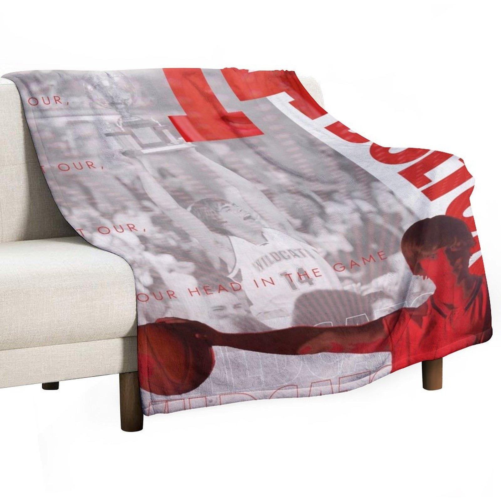 Troy Bolton Wildcats Throw Blanket Vintage Softest Soft Big blankets and throws Blankets 30x40in
