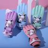 Winter Children's Ski Gloves Outdoor Velvet Thickened Warm Full Finger Touch Screen Windproof Waterproof Cartoon Ski Gloves