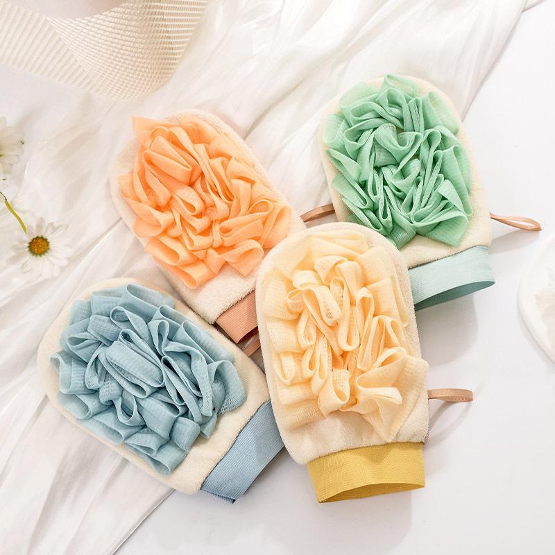 2 In 1 Super Soft Exfoliating Bath Mitt-Painless To The Skin Sponge Children Adult Bathing Scrub Gloves Durable Shower Towel