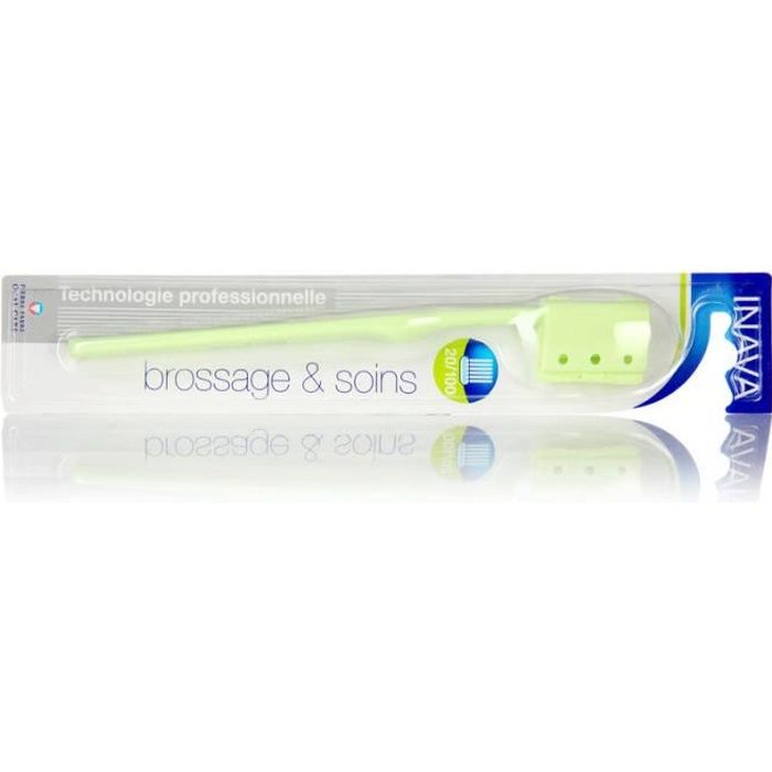 Brosse à dents - Inava - 20/100 - Souple - Manche flexible - Brins Tynex arrondis