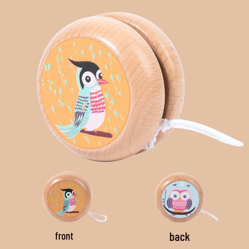 

Children s Classic Wooden Cartoon Yo-yo Educational Toy Gift 5*3.5cm