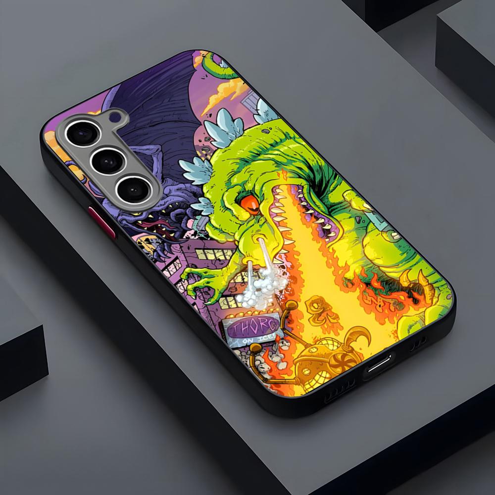 

Мультяшный-R-Rugrat-Аниме Чехол для Телефона Матовый Прозрачный Для Samsung S25Plus S21fe S22 FE S23 Ultra S24 Plus S25 Роскошная Задняя Крышка Samsung S23