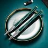 Steel Non-Slip Food Sushi for Home Dining Kitchen Tool Chopsticks Metal Chopsticks Tableware
