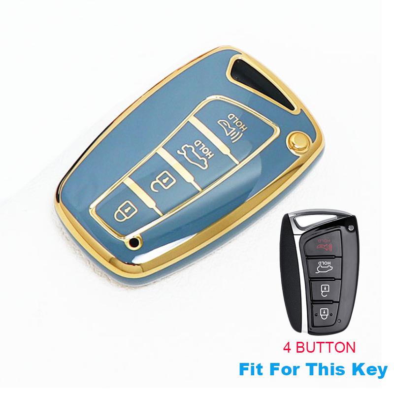 TPU Remote Key Case Cover Holder Fob For Hyundai Grandeur HG Sedan Genesis IX45 EQUUS Azera G80 Santa Fe 3DM Grand SantaFe 2018