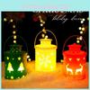 Nordic Festive Candle Lantern With Electronic Led Light For Christmas Party Decor