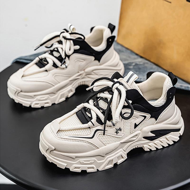 New Fashion Men 's Four Seasons Comfortable Thick Sole Shoes Students BoysTrending Soft Sole Breathable Casual Running Sneakers