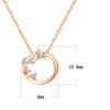 FANCIME 18K Pink Gold Natural Diamond Necklace for April Birthstone Star Gift Perfect for and More Women, Design, Wrapped, Mother's Day, Christmas,