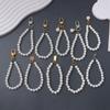 Faux Pearl Material Beaded Phone Lanyards Simple Beaded Design Key Ring Pendants Car Key Accessory