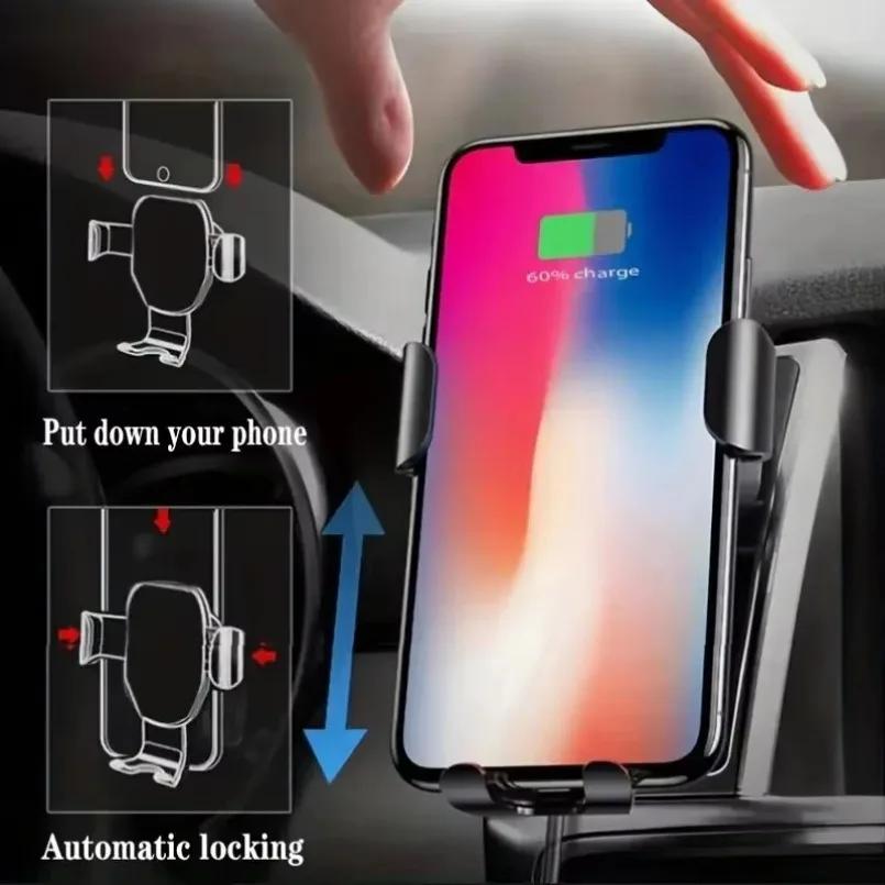 Mobile Phone Wireless Car Charger Holder Gravity Induction Car Air Outlet Fast Wireless Charging Stand for iPhone Samsung Xiaomi
