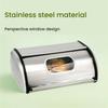 Bread Bin Bread Box Bread Holder With Small Window Storage Container For Kitchen Countertop Iron Bread Storage