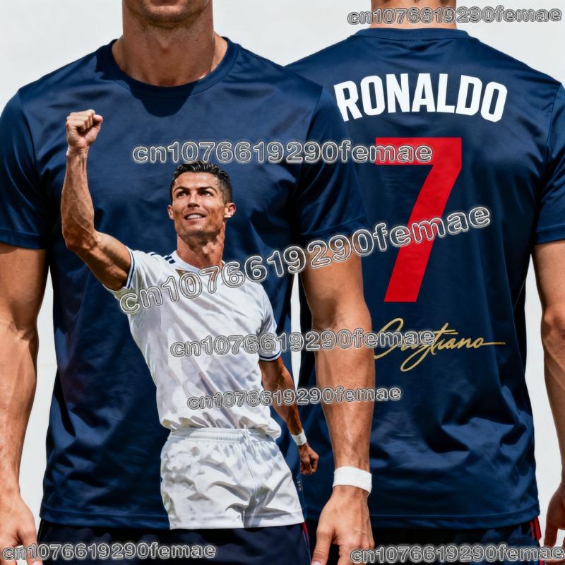 

Ronaldo 7 ChatGPT AI 2026 Football Jersey Adults Kids Fan Edition Summer Soccer Training Tops Soft Comfortable Sportswear S