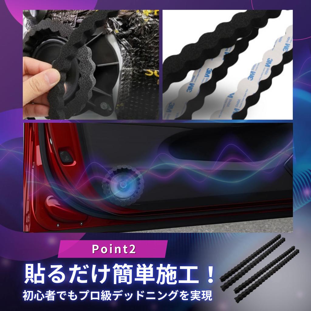 Archnote Material for Car Set of 4 2 Speaker Sound-Absorbing Speakers, Sound-Dampening Sponge, Sound-Absorbing Panels, (2 Panels, Panels)