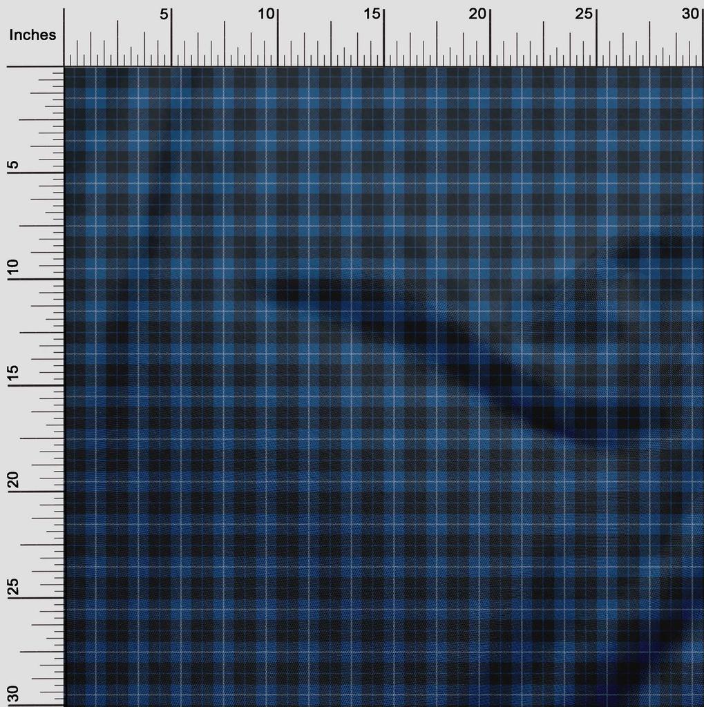 oneOone Georgette Viscose Blue Fabric Check Sewing Craft Projects Fabric Prints By Yard 42 Inch