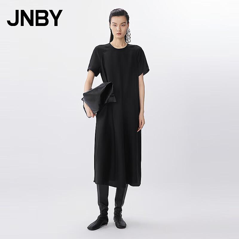 JNBY 2025 Summer Silk Short-Sleeve A-Line Dress M