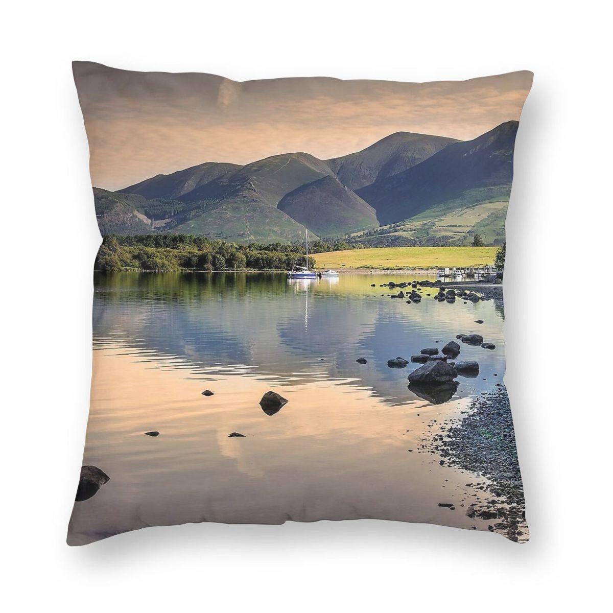 Sunrise Over Skiddaw Lake District Pillowcase Polyester Linen Velvet Printed Zip Decorative Throw Pillow Home Cushion Cover 30x30cm