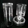 1Pc Acrylic Comestic Plastic Round Box Cotton Pad Swabs Makeup Storage Case