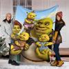 Přehoz s potiskem Shrek - Ideální na pohovku, postel, cestování a venkovní použití | Lze prát v pračce, útulný a odolný.