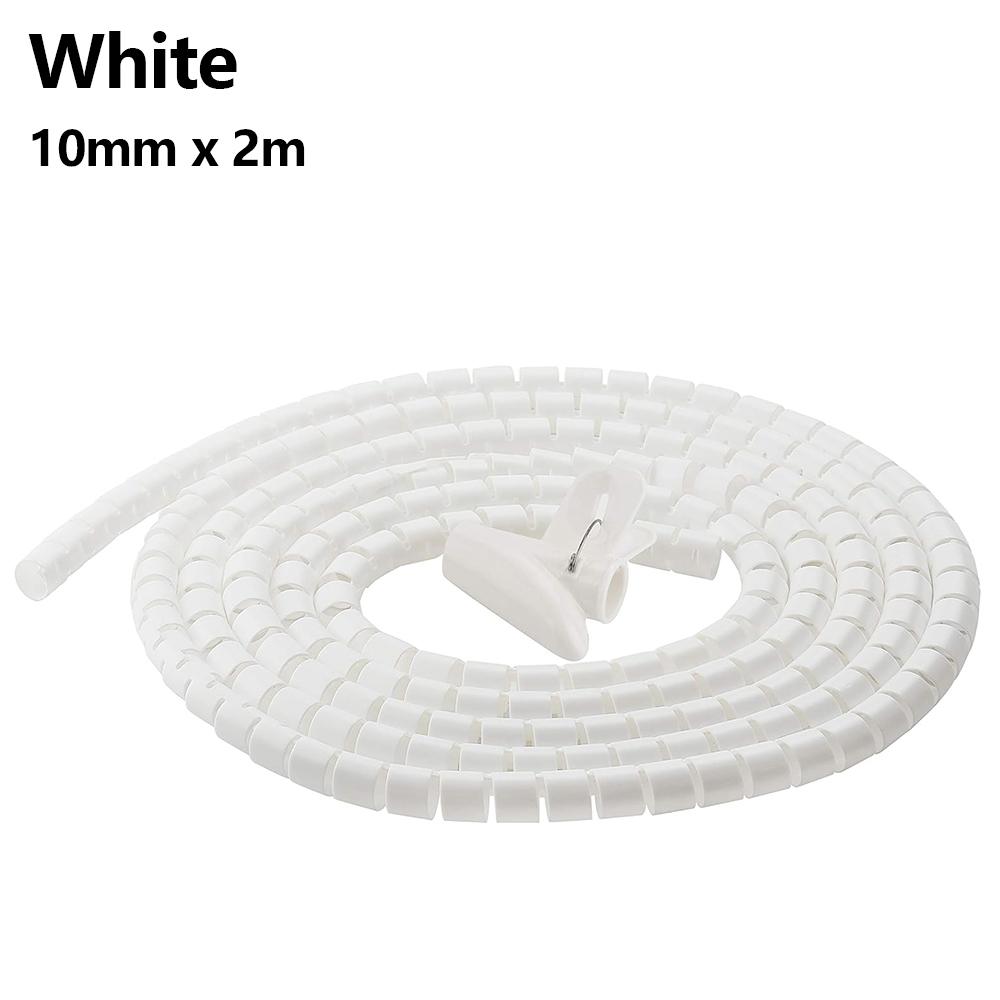 Universeller 2M Flexibler Schwarzer Kabelschutz Wickelband Leitung Aufgerolltes Managementrohr für Büro Kabel Organizer Abdeckung Hülle