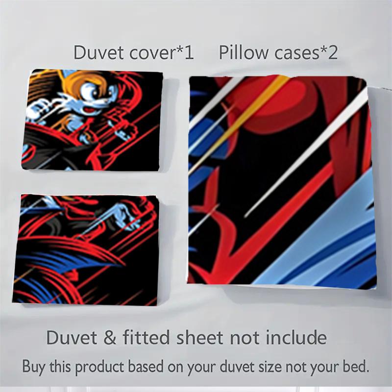3pcs Sonic the Hedgehog & Friends Home Decor Bedding Set-Universal Three-Piece Suit for Bedroom, Guest Room, Living Room, Hotel-Perfect Gift
