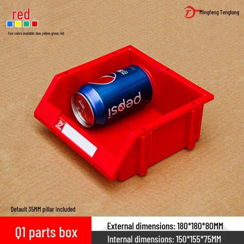Angled Entry Heavy-Duty Plastic Storage and Organizer Box for Components and Hardware