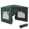 3x3(m) Pop Up Gazebo With Curtain Walls And Windows Green