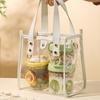 Tragbares Overnight Oats Glas mit integriertem Löffel & Deckel, Auslaufsichere Kunststoff-Frühstückstasse für Salat, Joghurt, Obst, BPA-freier transparenter Behälter