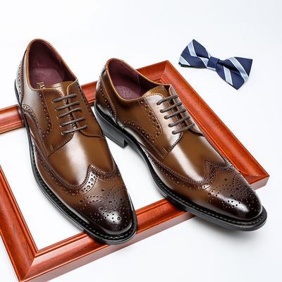 Japanese Business Leather Shoes Men's Genuine Leather Men's Leather Shoes Casual Brock Men's Shoes Cowhide British Style Men's Leather Shoes