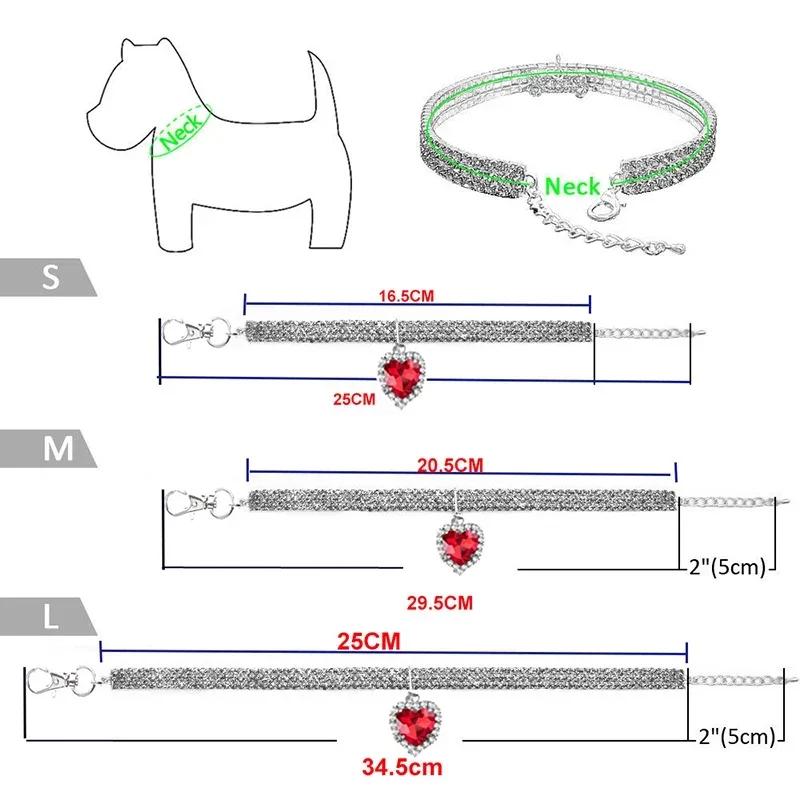 Cat Rhinestone Diamante Collar Necklace for Kitten Luxury Crystal Pets Decoration Necklaces Bling Pet Accessories for Cats Dogs