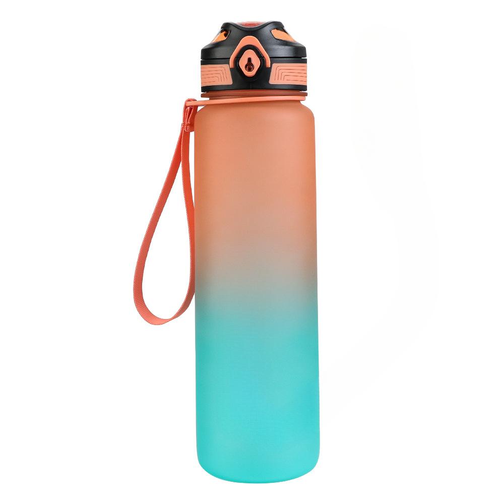 Plastikowy Kubek Kubek Sportowy Czajnik Outdoorowy 1l Duża Pojemność Matowy Kubek Kosmiczny Duży Kubek na Wodę Kreatywne Prezenty