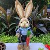 1/2/4PCS 35cm Straw Bunny Doll Vintage Style Bunny Doll Easter Home Decoration Wedding Window Shooting Props Gift for Friends