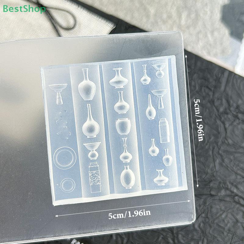 3D Silicone Nail Mold Relief Vase Design DIY Nail Art Decoration Transparent Manicure Template