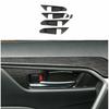 Black Brushed 5PCS Inner Door Handel Bowl Cover Trim for Toyota RAV4 2019-2024